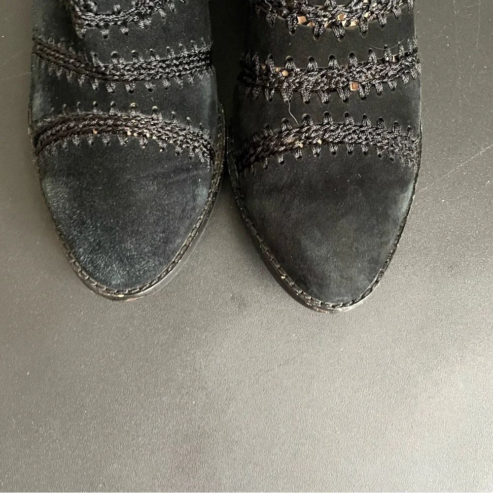 Mollini black suede leather booties size 36 - Picture 6 of 11